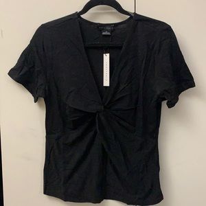 Sanctuary Twist Deep V Neck Tee